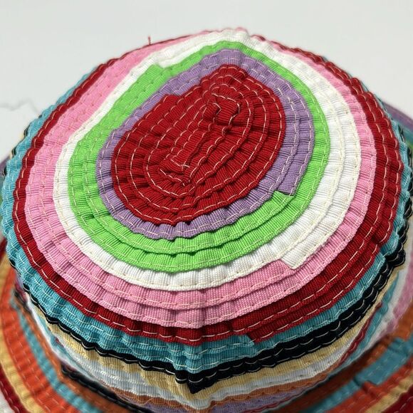 Filippo Catarzi | Y2K Vintage Women’s Rainbow Bucket Hat Italy Stripe Summer - Picture 5 of 11